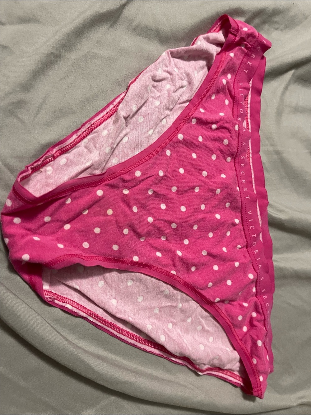 Victoria's Secret Hot Pink Polka Dot Bikini Panty